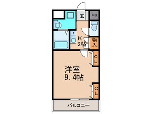 リンデン東薬院の物件間取画像